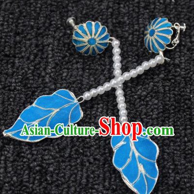 Traditional China Beijing Opera Young Lady Accessories Earrings, Ancient Chinese Peking Opera Hua Tan Diva Eardrop
