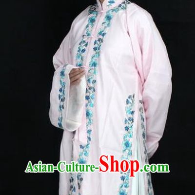 Traditional China Beijing Opera Young Lady Hua Tan Costume Female Pink Embroidered Cape, Ancient Chinese Peking Opera Diva Embroidery Dress Clothing