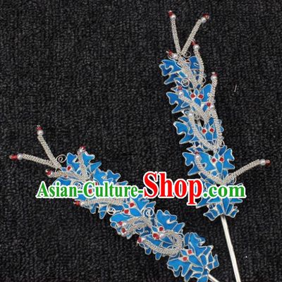 Traditional China Beijing Opera Young Lady Hair Accessories, Ancient Chinese Peking Opera Hua Tan Diva Butterfly Hairpins