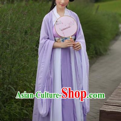 Traditional Chinese Tang Dynasty Young Lady Fairy Embroidery Costume, Elegant Hanfu Clothing Chinese Ancient Princess Dress Clothing for Women