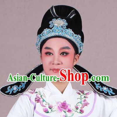 Traditional China Beijing Opera Young Men Hair Accessories Scholar Share-Win Headwear, Ancient Chinese Peking Opera Niche Hat
