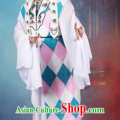 Traditional China Beijing Opera Taoist Nun Costume Woman Dress, Ancient Chinese Peking Opera Buddhist Clothing