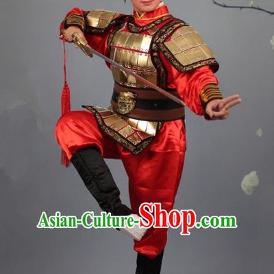Traditional China Beijing Opera Swordplay Helmet and Armour Costume, Ancient Chinese Peking Opera Blues Female General Clothing
