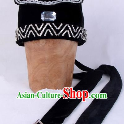 Traditional China Beijing Opera Young Men Hair Accessories Scholar Share-Win Headwear, Ancient Chinese Peking Opera Niche Black Hat