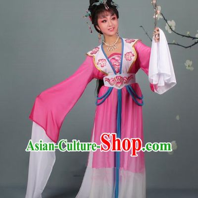 Top Grade Professional Beijing Opera Palace Lady Costume Hua Tan Rosy Embroidered Clothing, Traditional Ancient Chinese Peking Opera Diva Embroidery Clothing