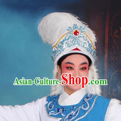 Top Grade Professional Beijing Opera Niche Costume Princess Hat Headwear, Traditional Ancient Chinese Peking Opera Young Men Headpiece