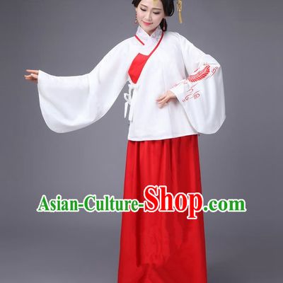 Traditional Ancient Chinese Fairy Dress Palace Lady Sleeve Placket Wedding Costume, Elegant Hanfu Chinese Ming Dynasty Imperial Princess Embroidered Clothing for Women