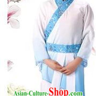 Traditional Chinese Classical Ti Tzu Kui Children Costume, China Ancient Hanfu Clothing Blue Uniform for Kids