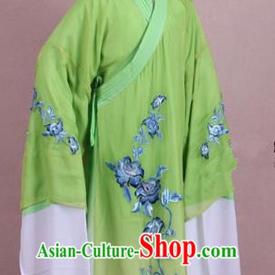 Top Grade Professional Beijing Opera Niche Costume Scholar Green Double-deck Embroidered Robe and Hat, Traditional Ancient Chinese Peking Opera Young Men Embroidery Clothing