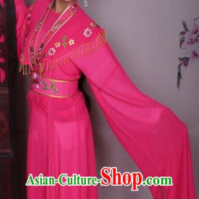Top Grade Professional Beijing Opera Hua Tan Costume Peach Red Embroidered Dress, Traditional Ancient Chinese Peking Opera Diva Embroidery Clothing
