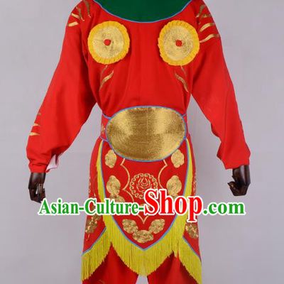 Traditional China Beijing Opera Takefu Costume, Ancient Chinese Peking Opera Wu-Sheng Warrior Embroidery Clothing