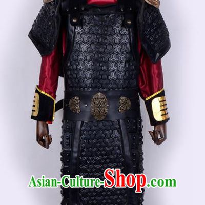 Traditional China Beijing Opera Takefu General Corselet Costume and Headwear Complete Set, Ancient Chinese Peking Opera Wu-Sheng Military Officer Warrior Armour Clothing