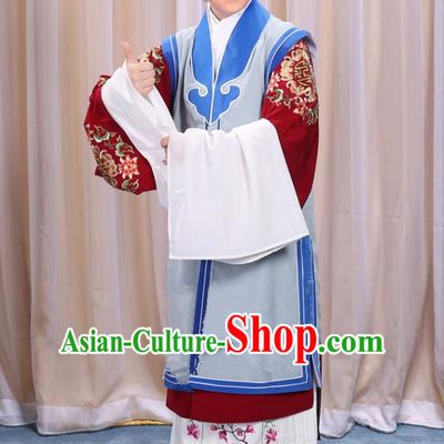 Top Grade Professional Beijing Opera Old Women Costume Long Waistcoat, Traditional Ancient Chinese Peking Opera Pantaloon Clothing