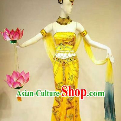 Professional Stage Performance Costumes Made to Order Custom Tailored Dance Costume, Lotus Props and Classical Headpieces Hair Accessories