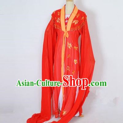 Traditional Chinese Professional Peking Opera Embroidery Plum Blossom Costume, China Beijing Opera Female Diva Cloud Shoulder Clothing Red Long Robe