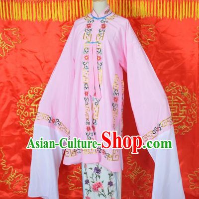 Traditional Chinese Professional Peking Opera Young Lady Costume Embroidered Mentle, China Beijing Opera Imperial Concubine Pink Ceremonial Robe Clothing