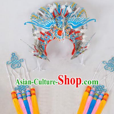 Traditional Chinese Professional Peking Opera Princess Hair Accessories, China Beijing Opera Imperial Concubine Diva Ceremonial Phoenix Coronet