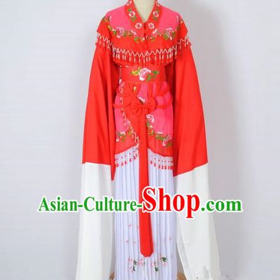 Traditional Chinese Professional Peking Opera Young Lady Costume Water Sleeve Embroidered Dress, China Beijing Opera Diva Hua Tan Rosy Ceremonial Clothing