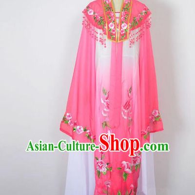 Traditional Chinese Professional Peking Opera Nobility Lady Water Sleeve Costume Embroidery Rosy Shawl, China Beijing Opera Shaoxing Opera Royal Princess Dress Clothing