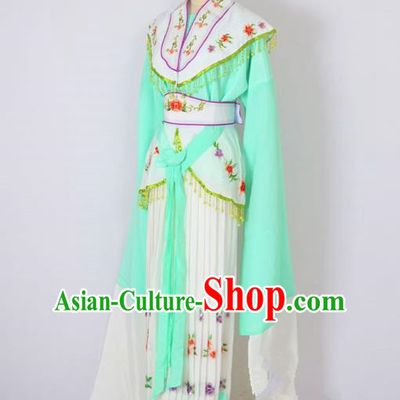 Traditional Chinese Professional Peking Opera Nobility Lady Costume Green Dress, China Beijing Opera Shaoxing Opera Embroidery Diva Hua Tan Dress Clothing