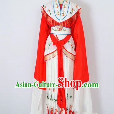 Traditional Chinese Professional Peking Opera Nobility Lady Costume Red Dress, China Beijing Opera Shaoxing Opera Embroidery Diva Hua Tan Dress Clothing