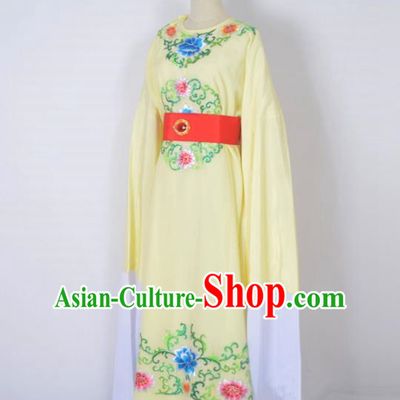 Traditional Chinese Professional Peking Opera Crown Prince Costume, China Beijing Opera Shaoxing Opera Niche Yellow Embroidered Robe Clothing