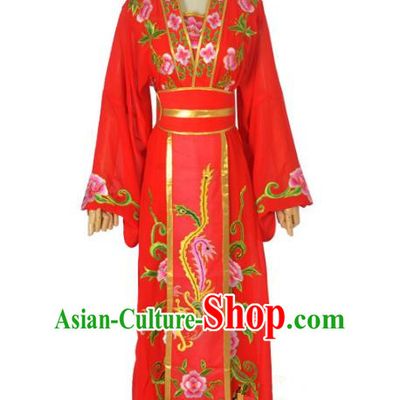 Traditional Chinese Professional Peking Opera Imperial Concubine Costume, China Beijing Opera Princess Embroidery Phoenix Wedding Dress Clothing