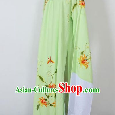 Traditional Chinese Professional Peking Opera Niche Young Men Costume, China Beijing Opera Prince Embroidery Chrysanthemum Green Robe Clothing