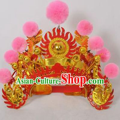 Traditional Handmade Chinese Classical Peking Opera Blues Accessories Pink Venonat Hat, China Beijing Opera Swordplay Warriors Headwear