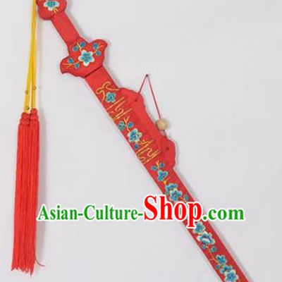 Traditional Chinese Wudang Tai Chi Sword Kungfu Kung Fu Swords Wu Shu Peking Opera Blues Red Sword for Women