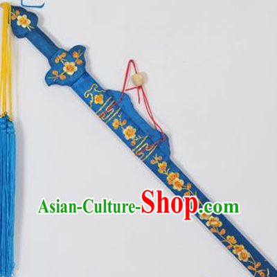 Traditional Chinese Wudang Tai Chi Sword Kungfu Kung Fu Swords Wu Shu Peking Opera Blues Blue Sword for Women