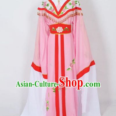 Traditional Chinese Professional Peking Opera Young Lady Princess Costume Pink Embroidery Dress, China Beijing Opera Diva Hua Tan Embroidered Robe Clothing