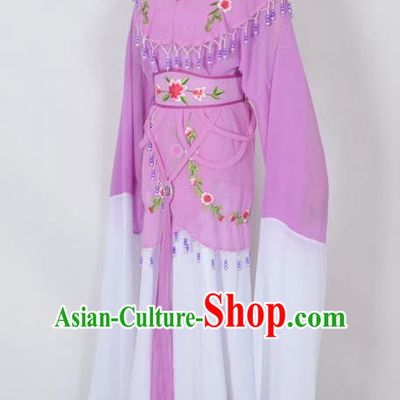 Traditional Chinese Professional Peking Opera Young Lady Jordan-Sitting Costume Purple Embroidery Dress, China Beijing Opera Diva Hua Tan Embroidered Princess Clothing