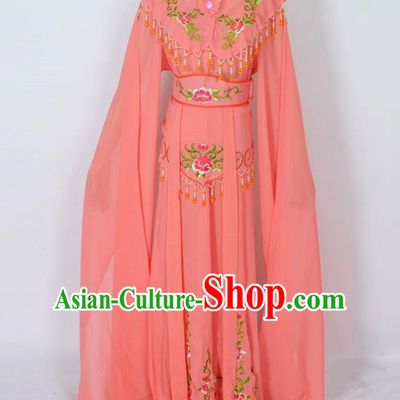 Traditional Chinese Professional Peking Opera Young Lady Costume Watermelon Red Embroidery Dress, China Beijing Opera Diva Hua Tan Embroidered Clothing