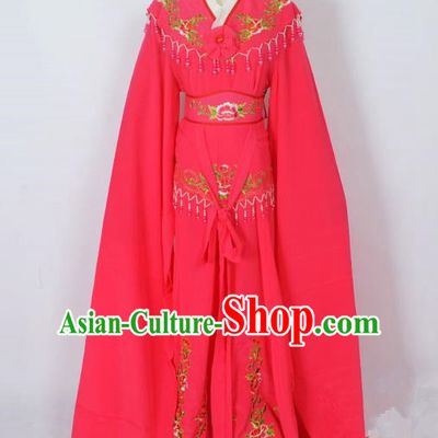 Traditional Chinese Professional Peking Opera Young Lady Costume Rosy Embroidery Dress, China Beijing Opera Diva Hua Tan Embroidered Clothing