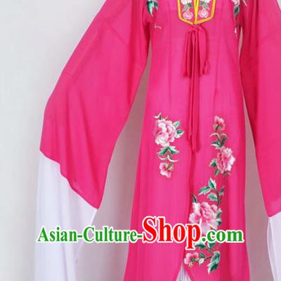 Traditional Chinese Professional Peking Opera Diva Princess Costume Embroidery Rosy Mantel, China Beijing Opera Hua Tan Young Lady Embroidered Clothing