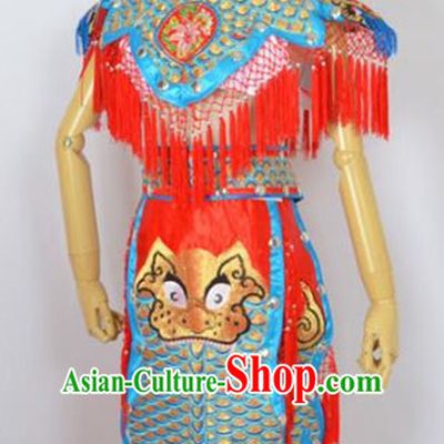 Traditional Chinese Professional Peking Opera Carp Spirit Costume, China Beijing Opera Monster Embroidered Clothing