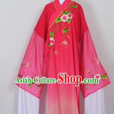 Traditional Chinese Professional Peking Opera Young Men Niche Water Sleeve Costume Rosy Embroidery Robe, China Beijing Opera Nobility Childe Scholar Embroidered Clothing