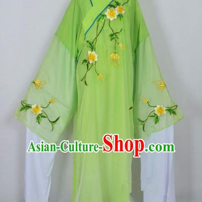 Traditional Chinese Professional Peking Opera Young Men Niche Water Sleeve Costume Green Embroidery Robe, China Beijing Opera Nobility Childe Scholar Embroidered Clothing