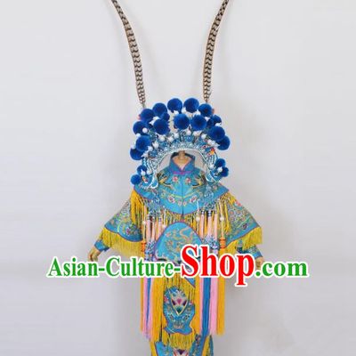 Traditional Chinese Professional Peking Opera Female General Yellow Costume, Children China Beijing Opera Swordplay Embroidered Clothing and Headwear Complete Set