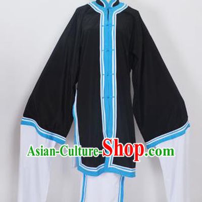 Traditional Chinese Professional Peking Opera Old Women Costume Black Long Robe, China Beijing Opera Pantaloon Embroidered Clothing