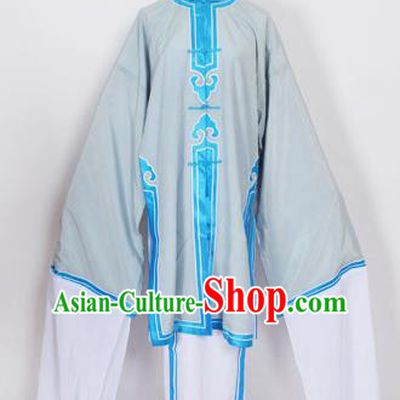 Traditional Chinese Professional Peking Opera Old Women Costume Grey Long Robe, China Beijing Opera Pantaloon Embroidered Clothing