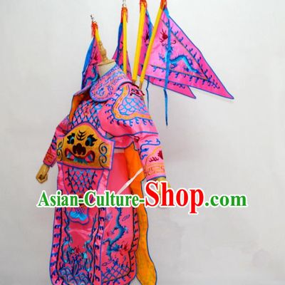 Traditional Chinese Professional Peking Opera Takefu Costume, Children China Beijing Opera General Embroidered Pink Clothing
