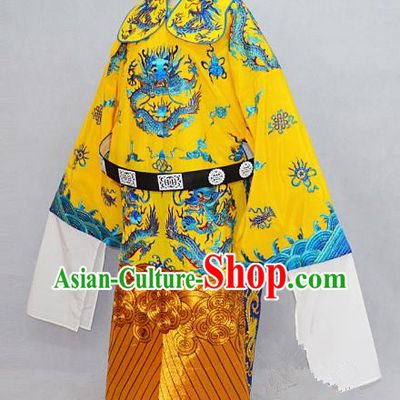 Traditional Chinese Professional Peking Opera Emperor Costume Embroidery Dragon Robe, Children China Beijing Opera King Embroidered Robe Clothing