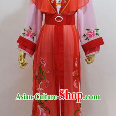 Traditional Chinese Professional Peking Opera Young Lady Princess Costume Red Embroidery Dress, China Beijing Opera Diva Hua Tan Embroidered Clothing