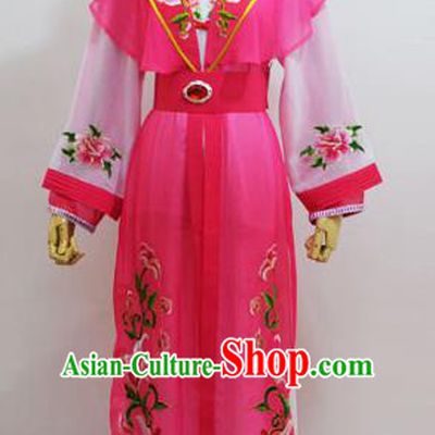 Traditional Chinese Professional Peking Opera Young Lady Princess Costume Pink Embroidery Dress, China Beijing Opera Diva Hua Tan Embroidered Clothing