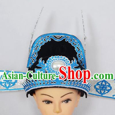 Traditional Handmade Chinese Classical Peking Opera Niche Hair Accessories Black Hat, China Beijing Opera Lang Scholar County Officials Headwear