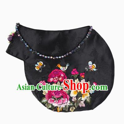 Traditional South Korean Handmade Embroidery Hair Accessories Hat, Top Grade Korea Children Headwear for Kids