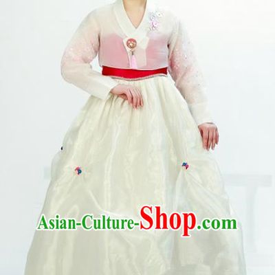 Traditional South Korean Handmade Mother Hanbok Customization Embroidery Clothing, Top Grade Korea Royal Hanbok Costume for Women