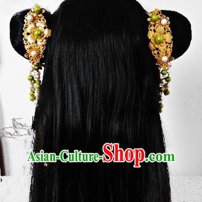 Traditional Handmade Chinese Ancient Classical Hair Accessories Hairpin, Golden Hair Sticks Hair Jewellery Hair Fascinators for Women
